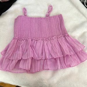 BB Dakota lilac crop top medium spaghetti straps